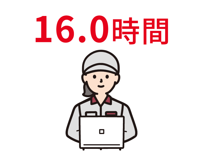 平均残業時間:16.0時間